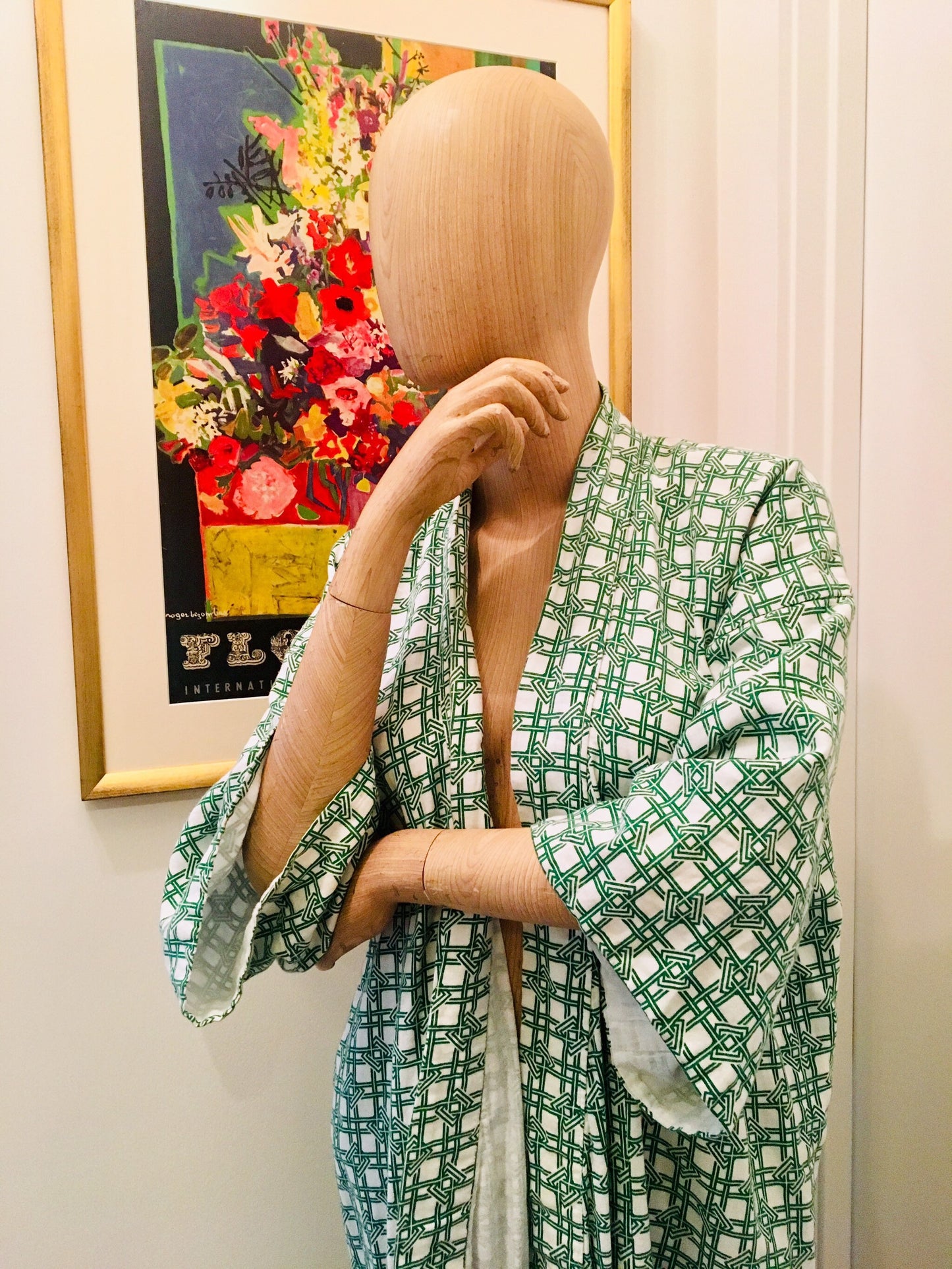 Vintage Cotton Kimono / Unisex Kimono / 70s Kimono