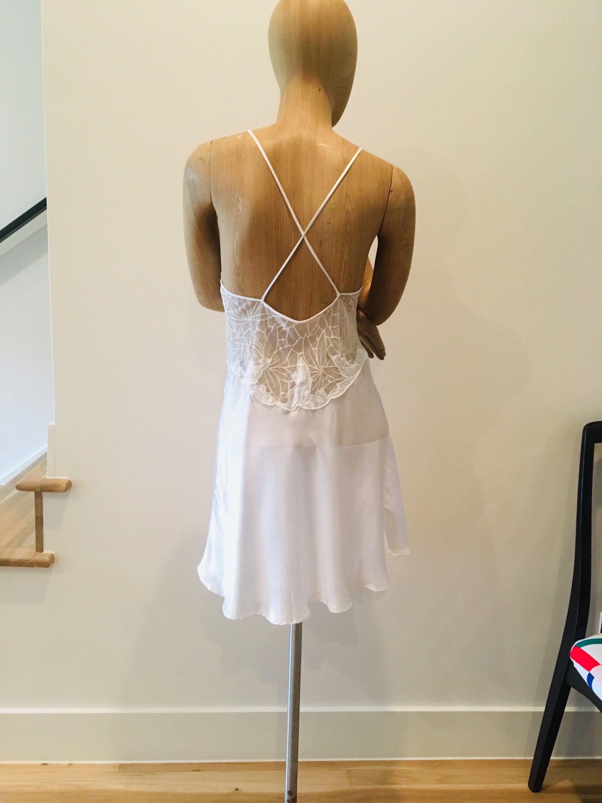 Vintage Natori Slip / Natori Wedding Lingerie / 90s Teddy / Vintage White Lingerie