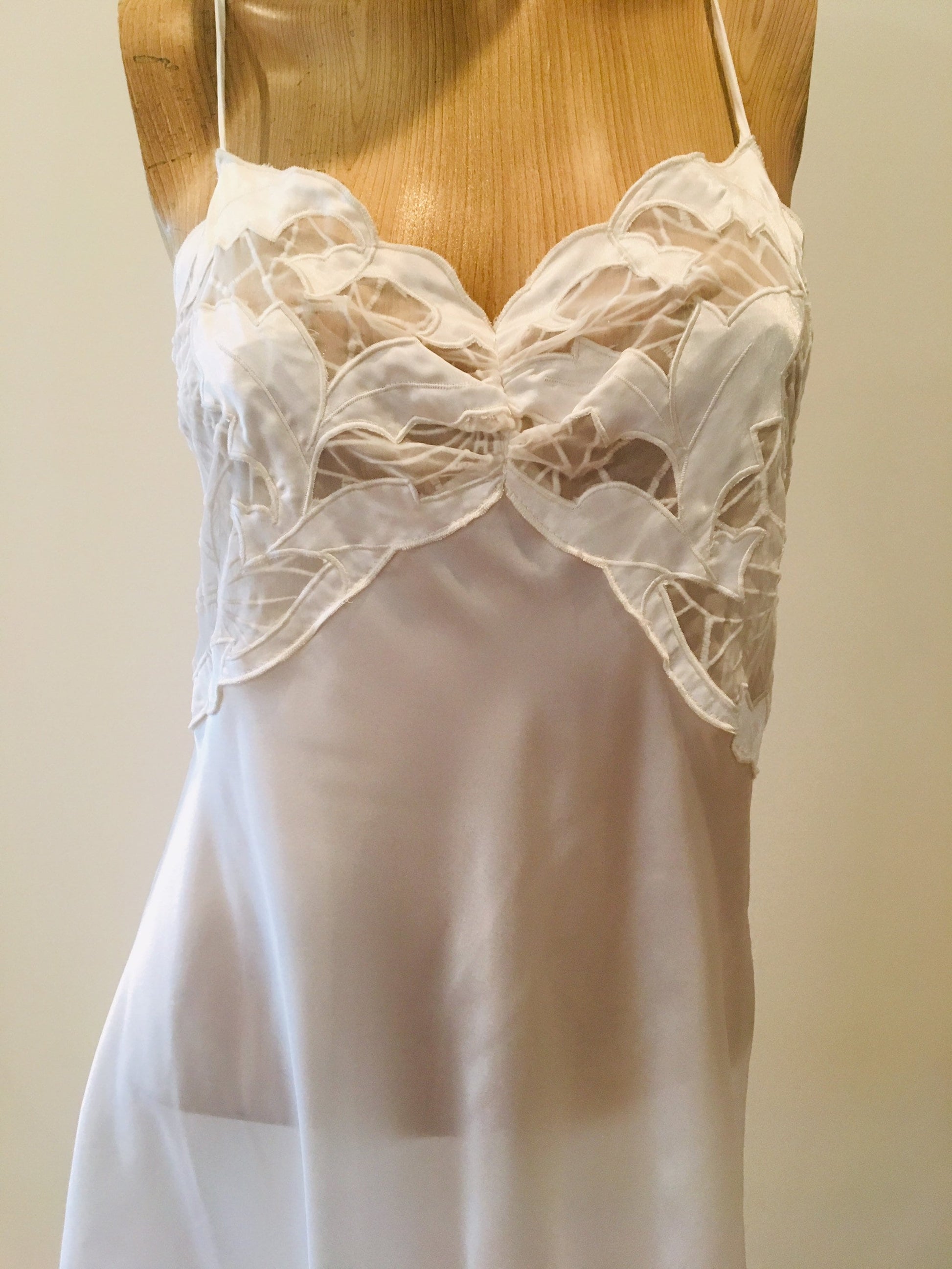 Vintage Natori Slip / Natori Wedding Lingerie / 90s Teddy / Vintage White Lingerie