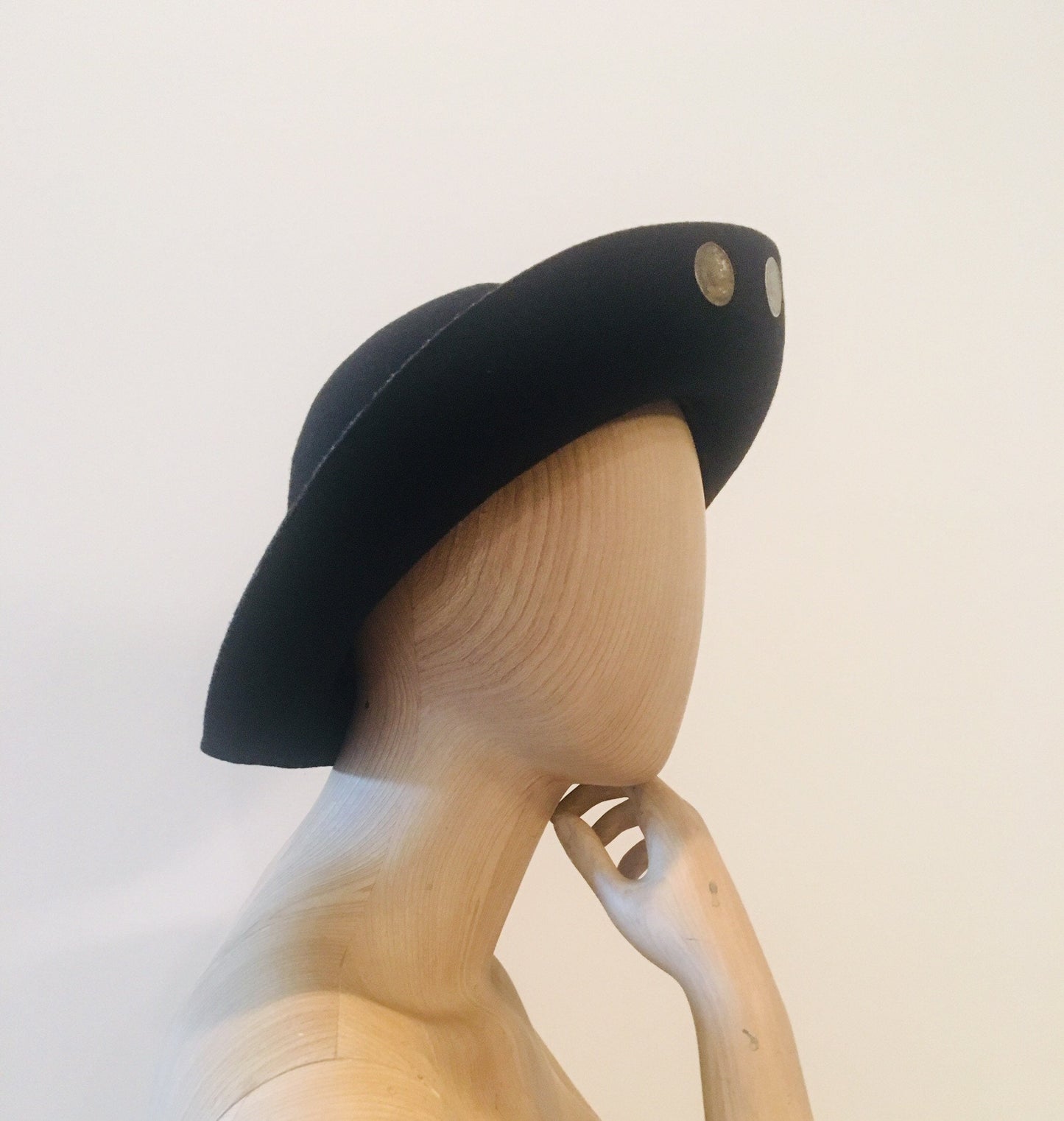 Vintage Floppy Hat /Vintage Wool Hat / Annie Hall / 70s Wool Floppy Hat / Coin Hat