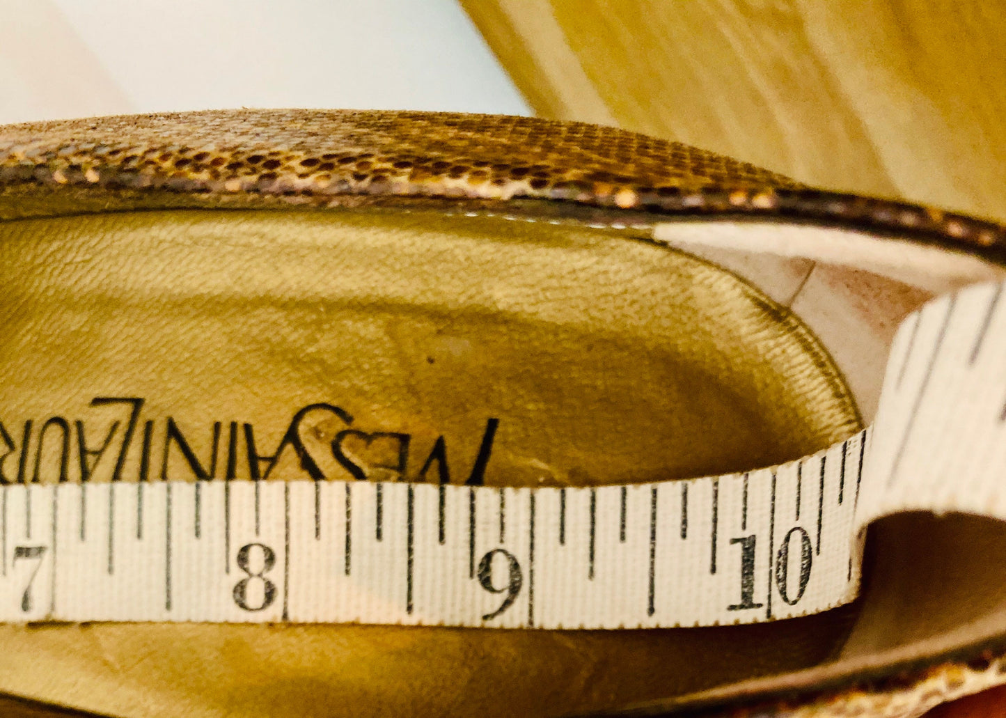 80s YSL Python Print Sexy High Heels Size 8