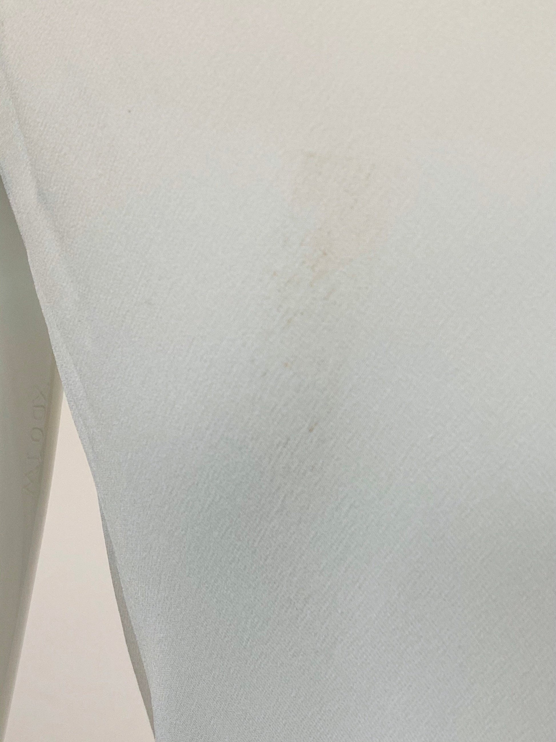 90s Catherine MELANDRINO Grey Silk Bias Embroidered Midi Dress