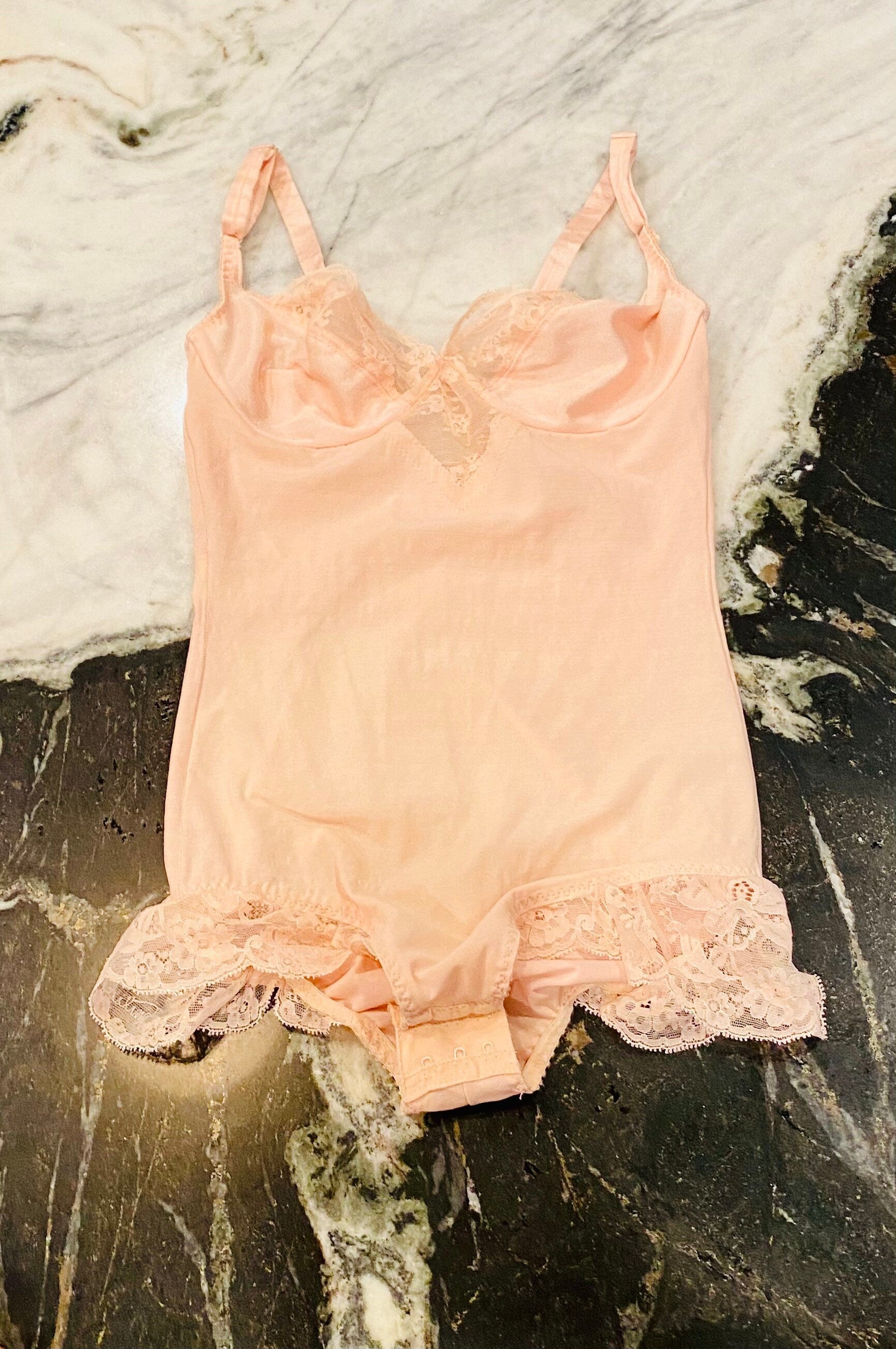 60s Emilio PUCCI For Formfit Rogers Lace and Nylon Teddy 34C