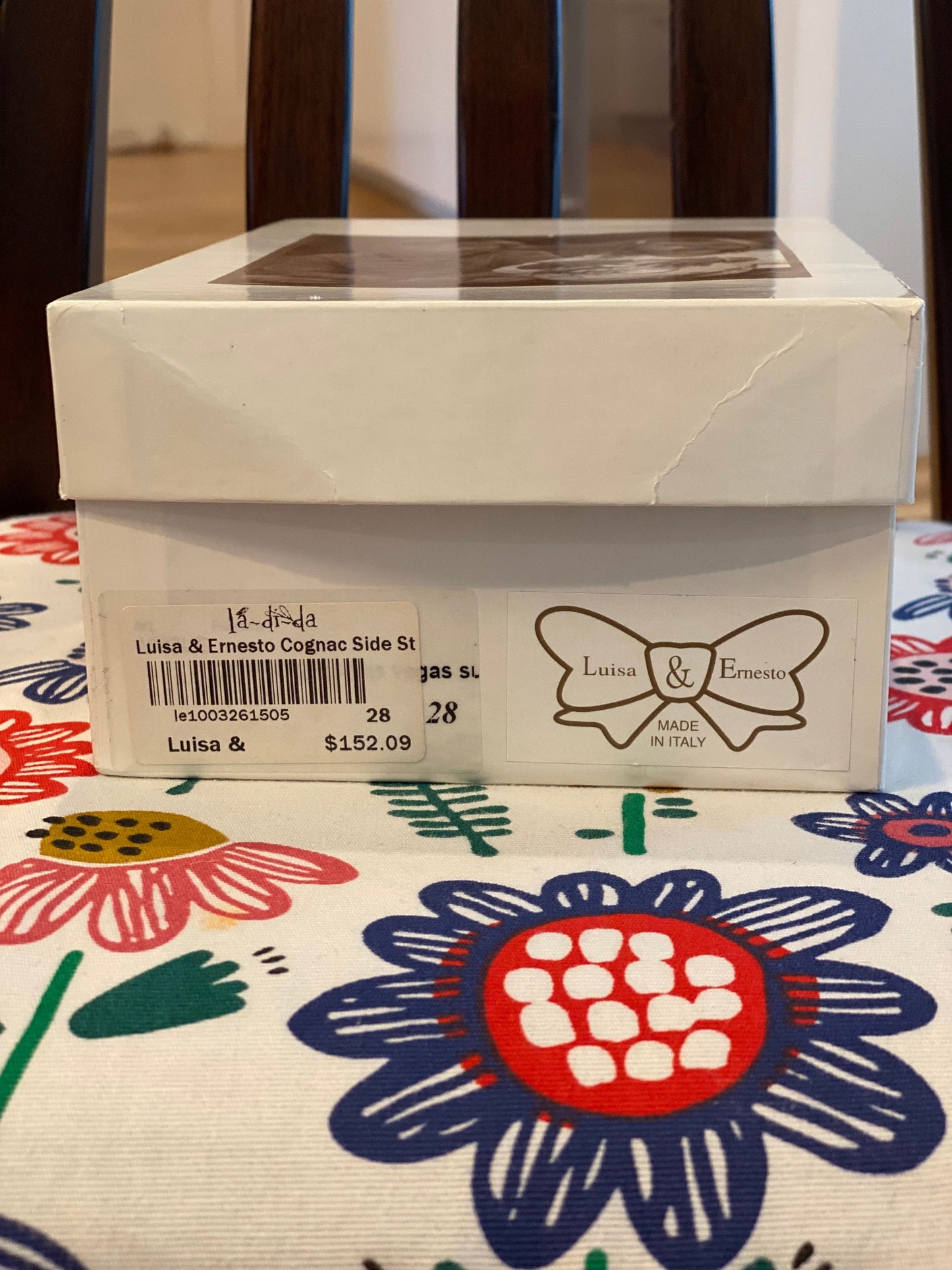 Luisa & Ernesto Little Girls Cognac Italian Leather Shoes Size 28