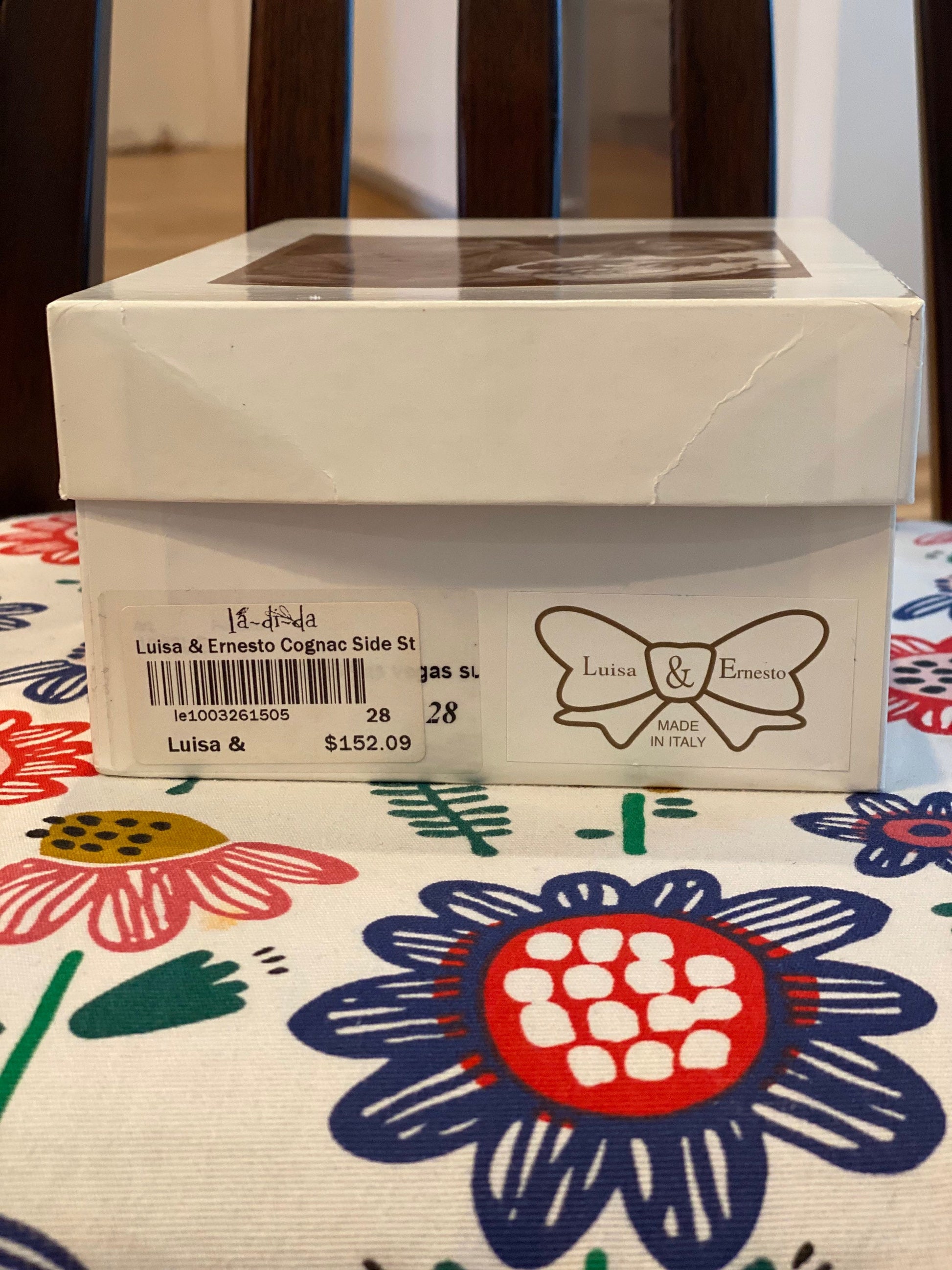 Luisa & Ernesto Little Girls Cognac Italian Leather Shoes Size 28