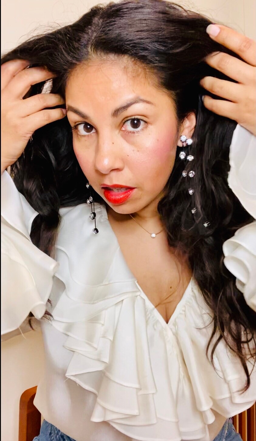 Kenneth Jay Lane for Barney’s Statement 5" Duster Rhinestone Signed Party Clip on Earrings