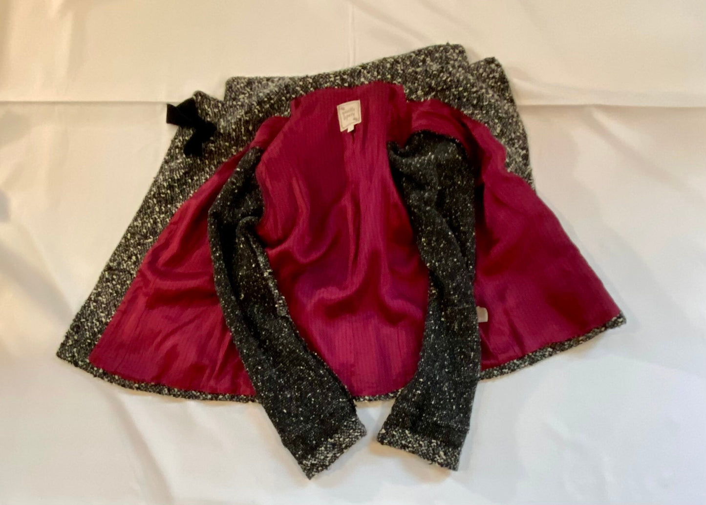 Nannette Lapore Boucle Tweed Oversized Belle Sleeves, Funky Lined Jacket Large