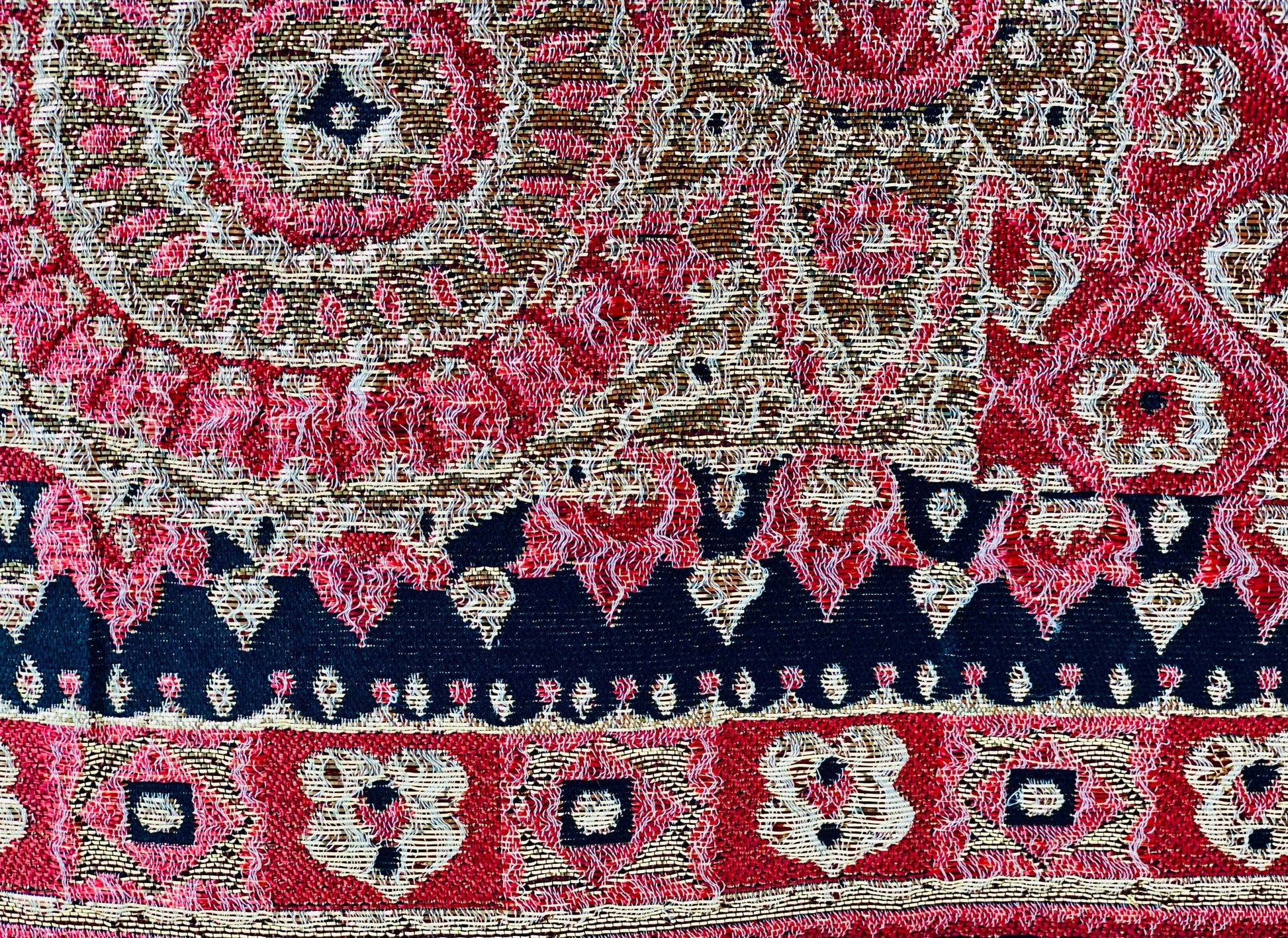 Maurice Rentner Brocade Gold and Red Exquisite Wide Corset Waist Belt 30"