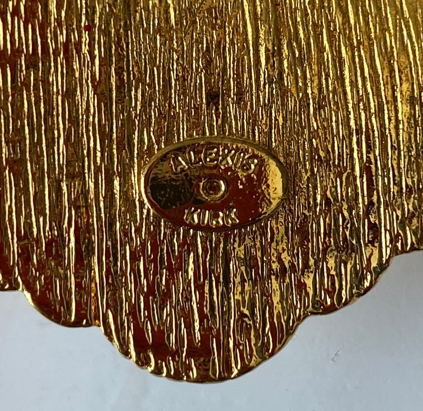 80s Designer Alexis Kirk Gold Plated Opulent Belt Buckle Statement Piece