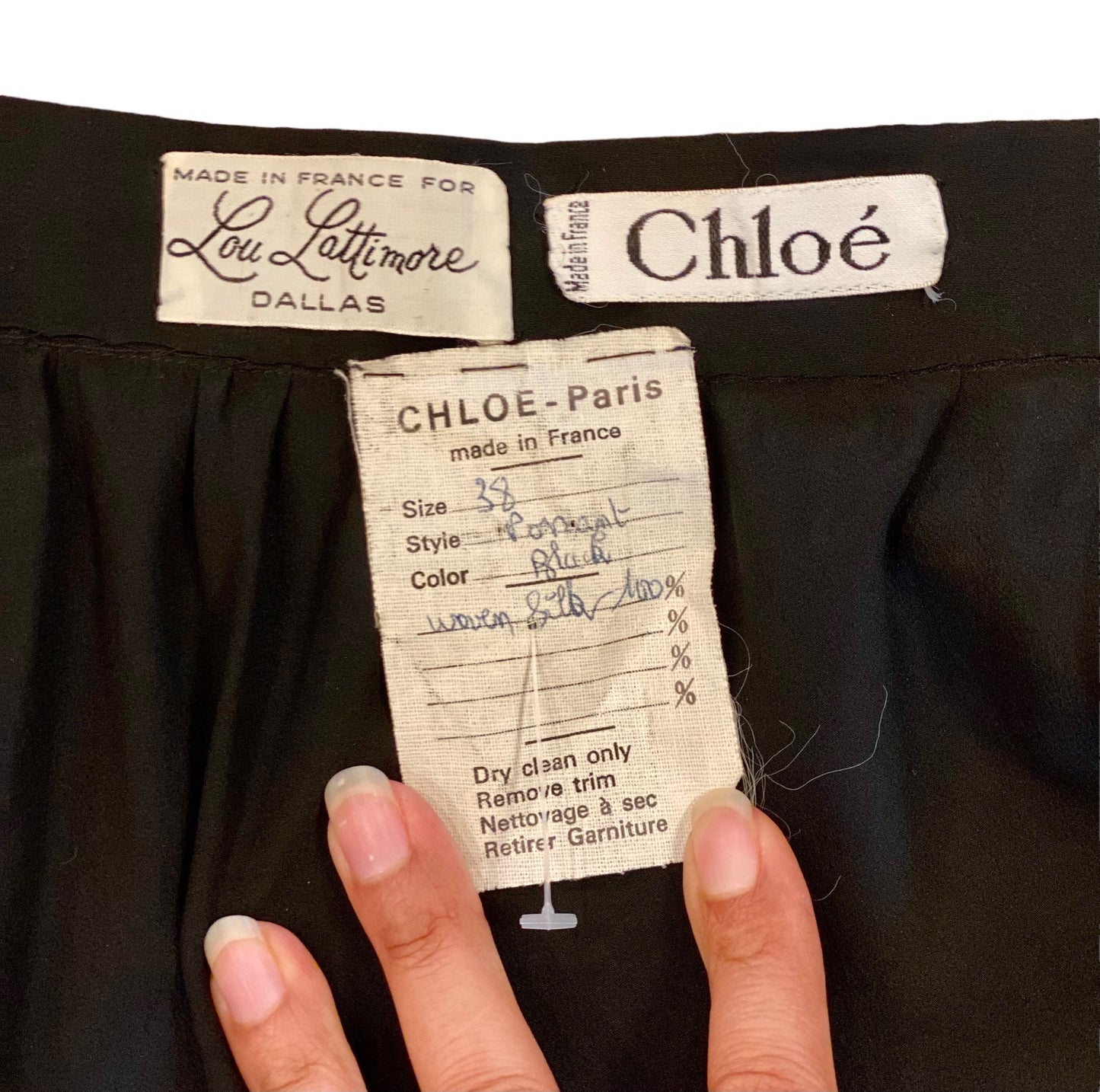 Vintage Chloe by Karl Lagerfeld Silk Origami Wrap Skirt