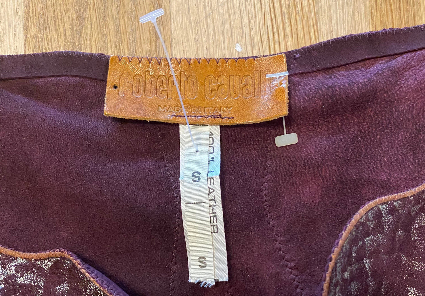 70s Roberto CAVALLI Suede Feather Application Vest and Skirt Ensemble As Seen At The Met