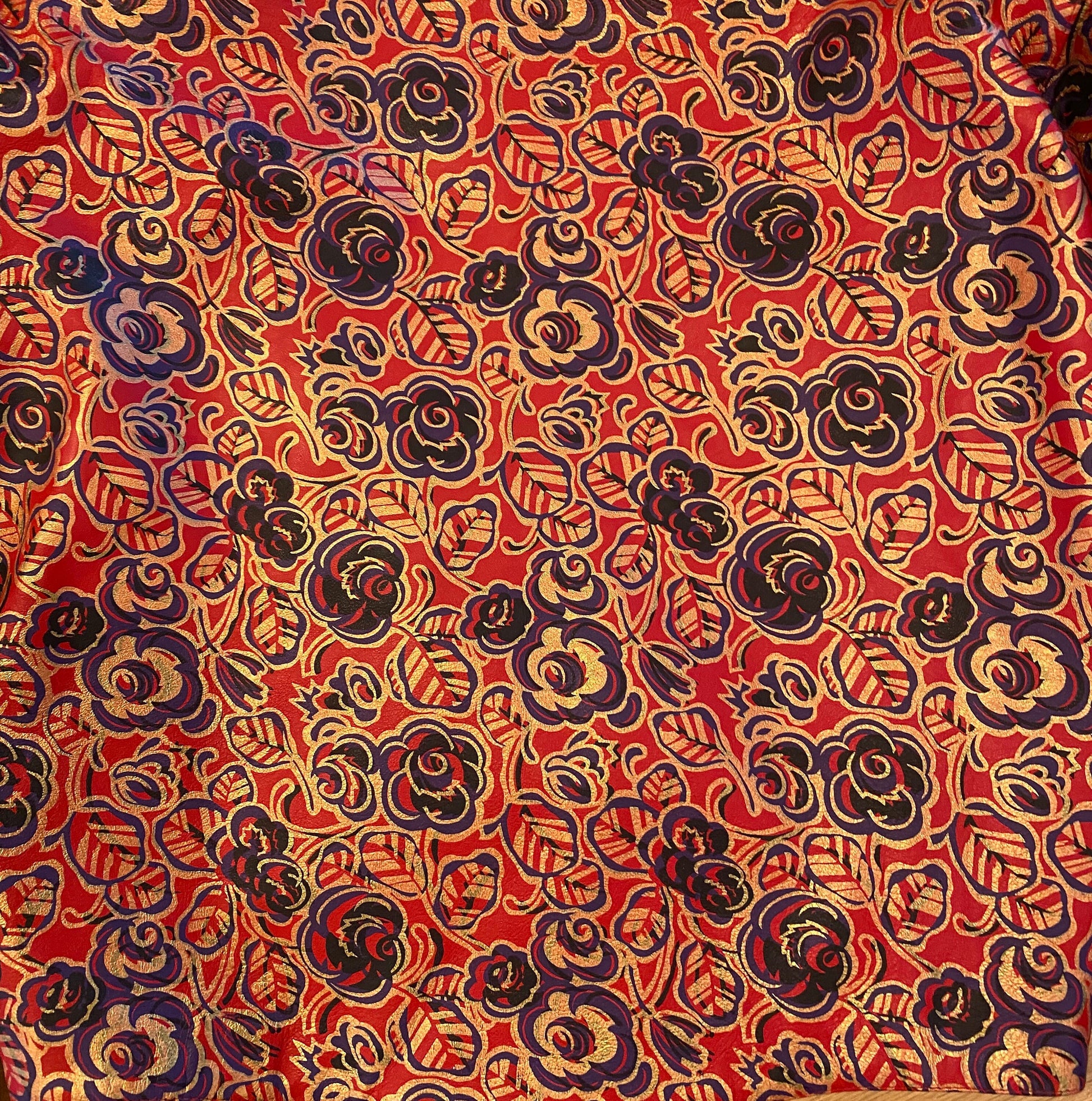 80s Carlos Falchi For Neiman Marcus Oversized Shoulders Cropped Printed Leather Jacket