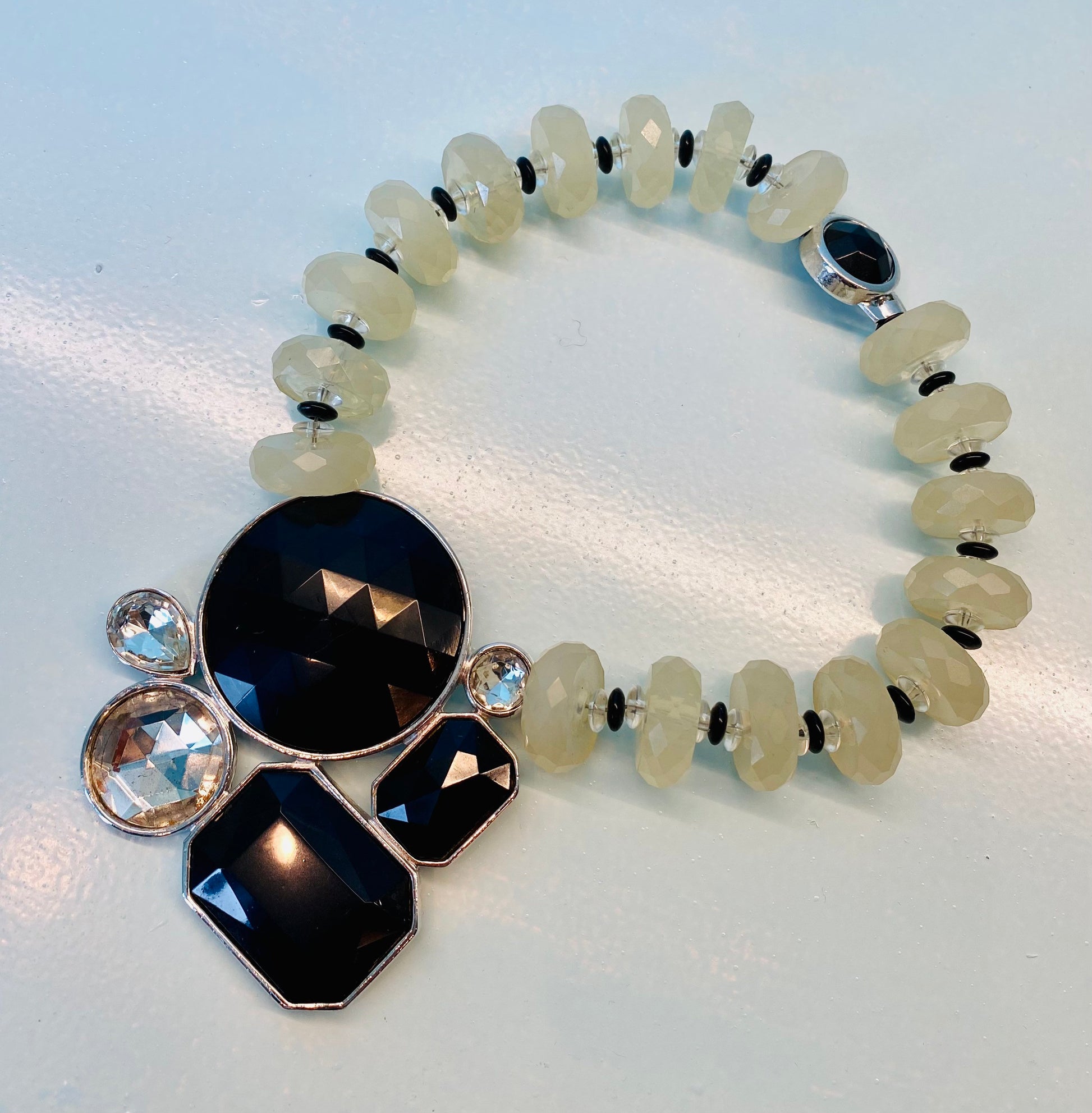 Disco era Alexis KIRK Signed Statement Necklace. Huge!