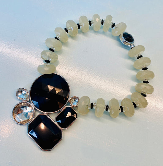 Disco era Alexis KIRK Signed Statement Necklace. Huge!