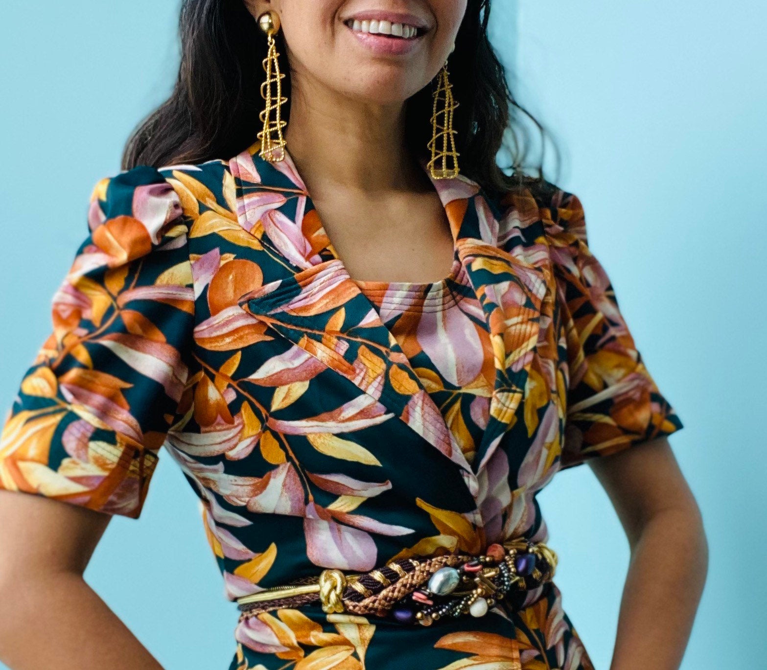 SALE 80s Oversized Gold Plated Earrings/ Cage Earrings/ RARE Glam Statement Earrings