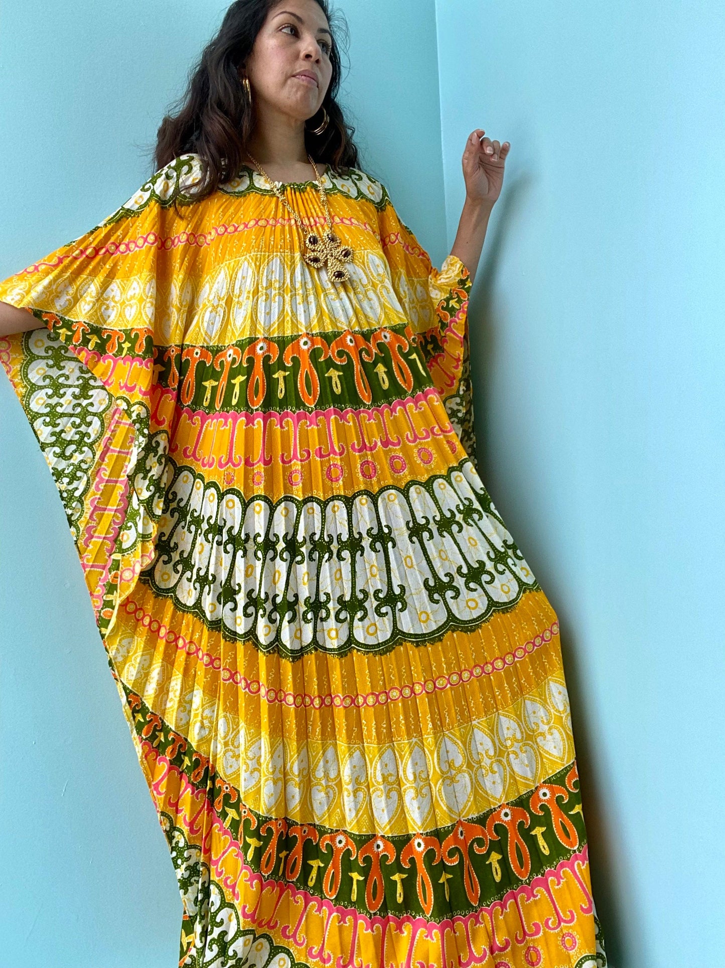 Georgie KEYLOUN Accordion Pleated Maxi Caftan