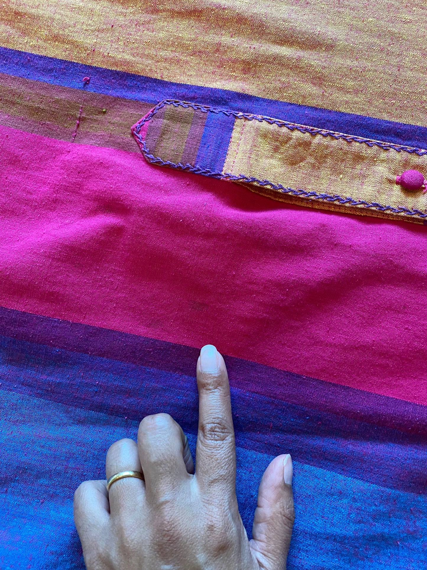 70s JOSEFA Rainbow Striped Caftan