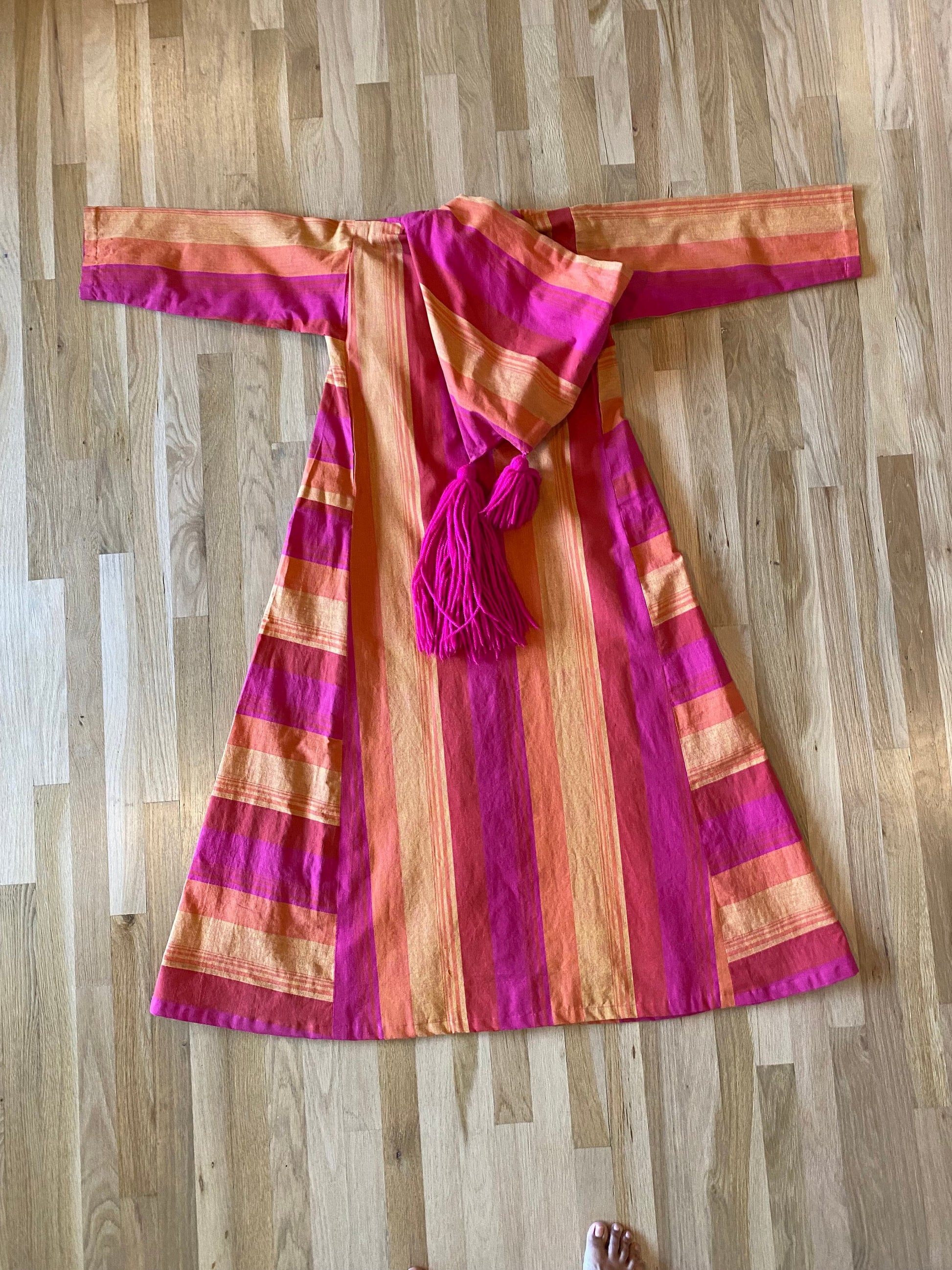 70s Josefa Cotton Hooded Caftan