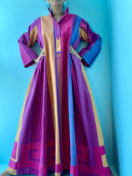 70s JOSEFA Rainbow Striped Caftan