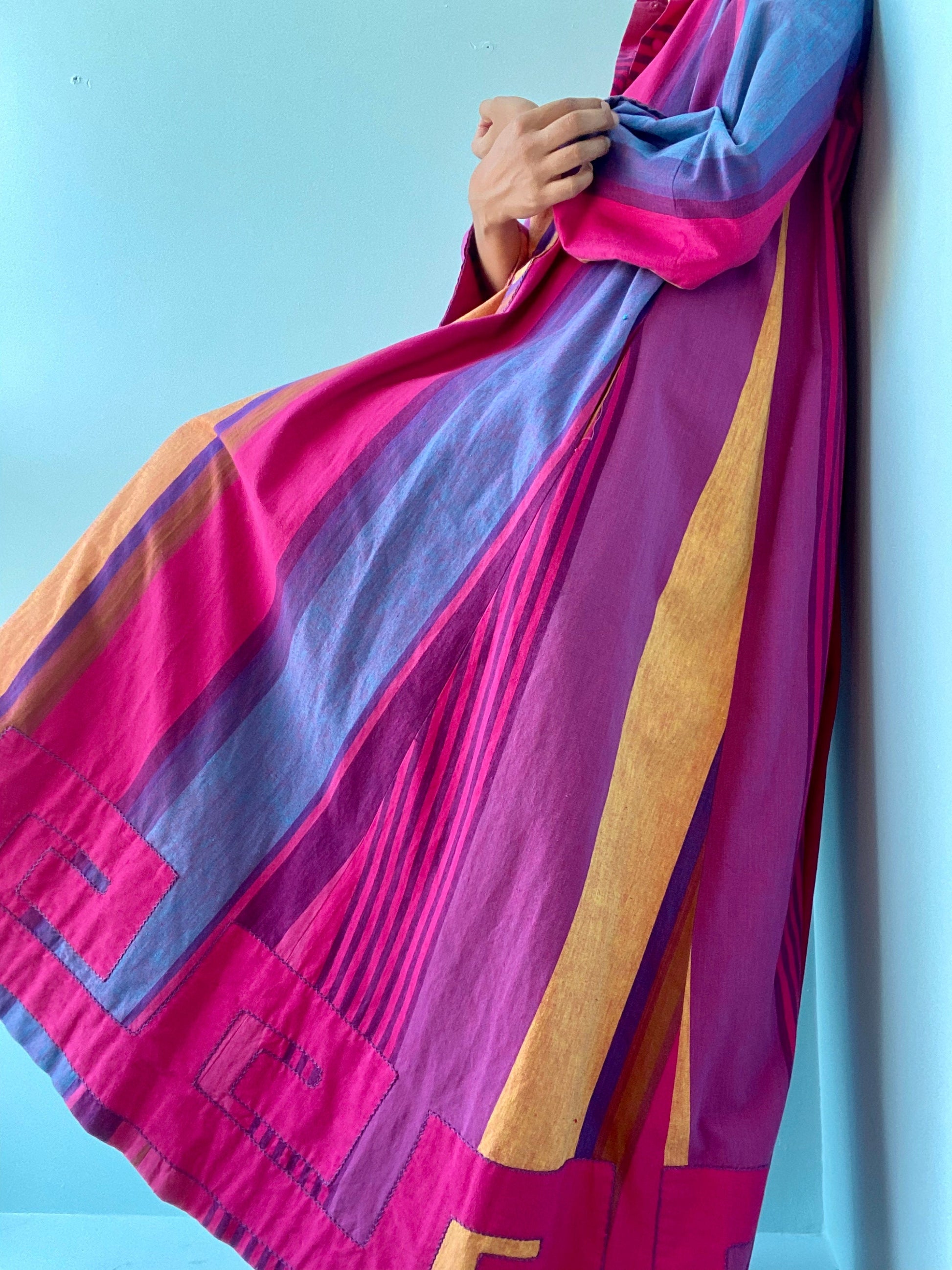 70s JOSEFA Rainbow Striped Caftan