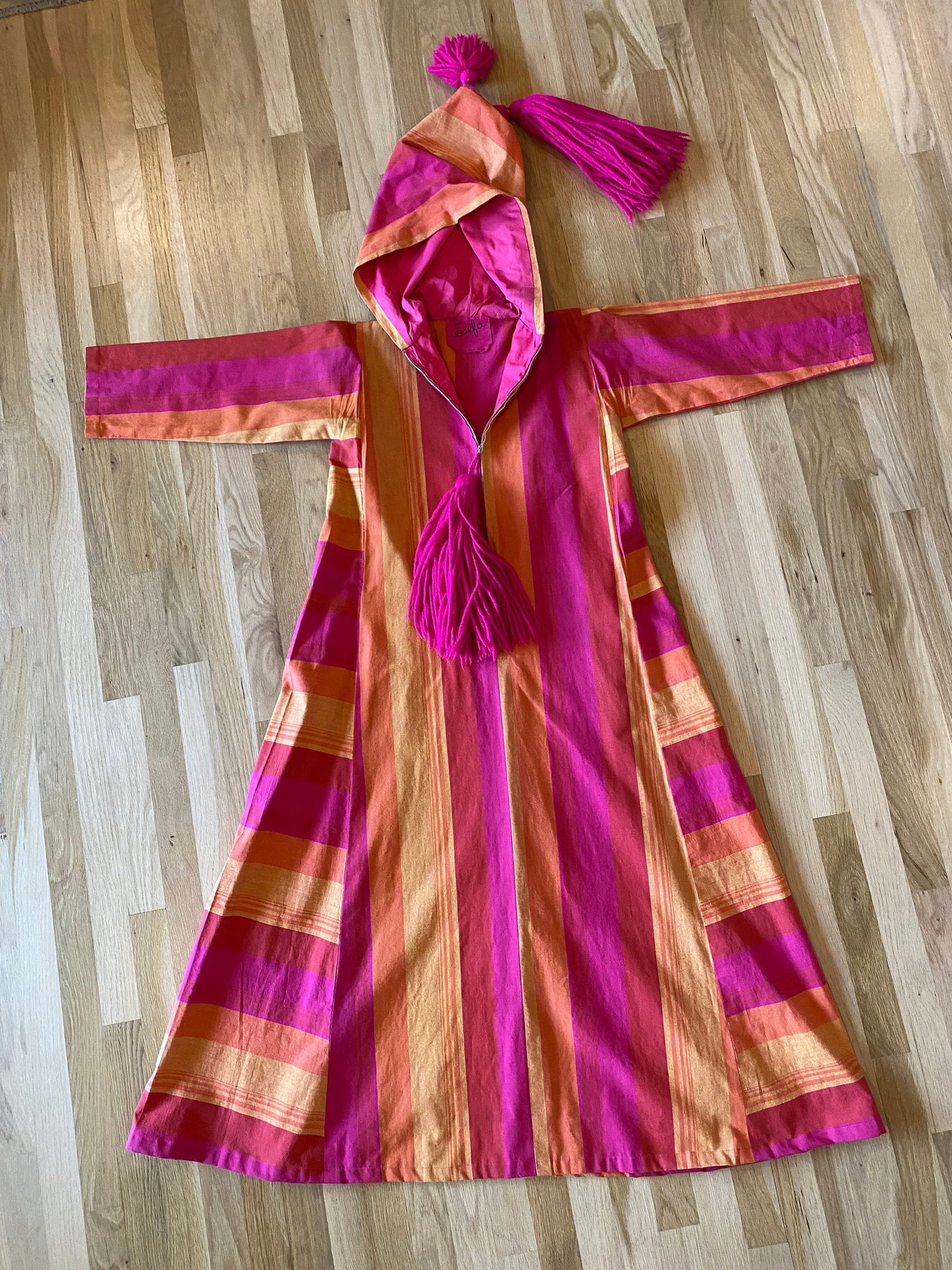 70s Josefa Cotton Hooded Caftan