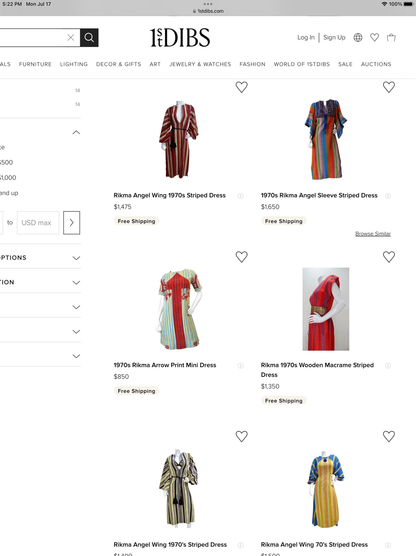 60s Rikma Rainbow Angel Sleeves Cotton Caftan